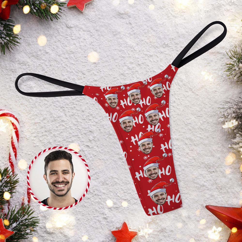 Custom Face on Women's Underwear Thongs Panty Christmas Gift - HO - MyFaceSocksEU