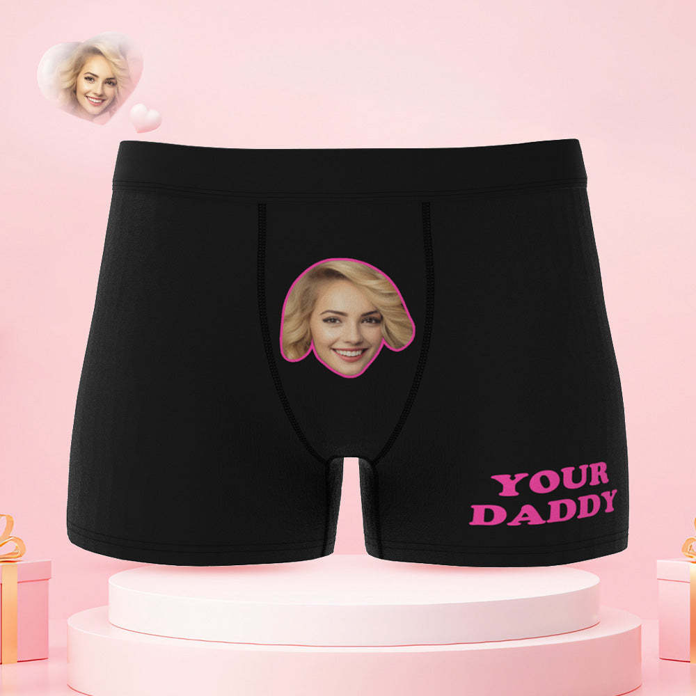 Custom Face Couple Underwear Yes Daddy Personalized Underwear Valentine's Day Gift - MyFaceSocksEU