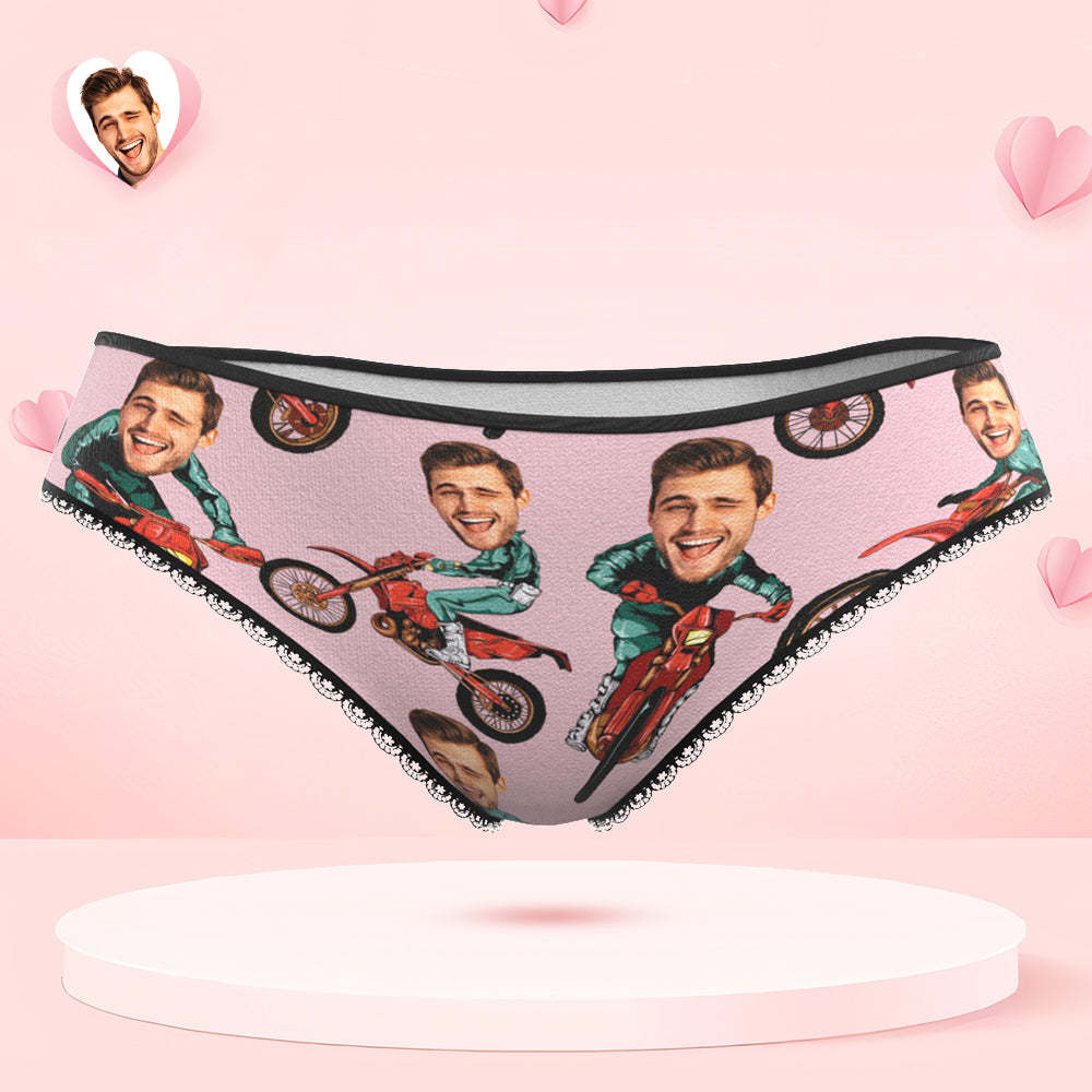 Custom Face Panties Personalized Photo Women's Lace Panties When It's Wet Slide Er In Valentine's Day Gift - MyFaceSocksEU