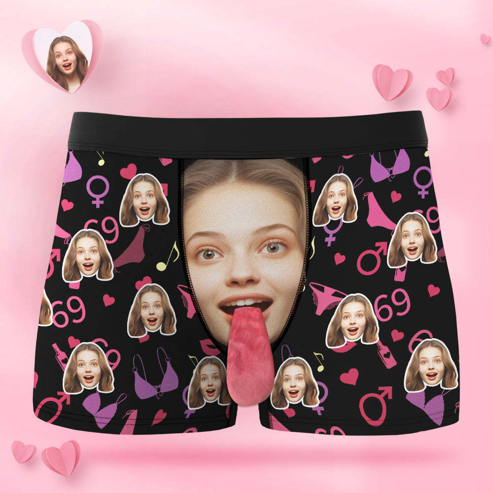Custom Face Underwear Personalized Magnetic Tongue Underwear Valentine's Gifts - MyFaceSocksEU