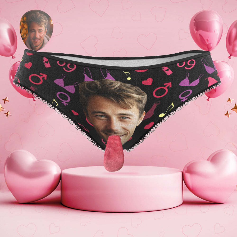 Custom Face Underwear Personalized Magnetic Tongue Underwear Valentine's Gifts - MyFaceSocksEU