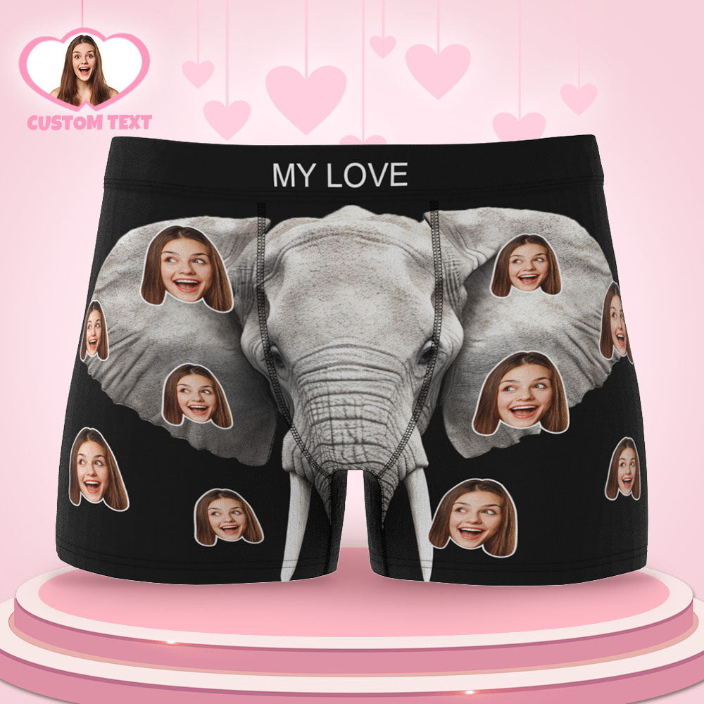 Custom Face Boxer Briefs Personalized Underwear Valentine's Day Gifts for Him