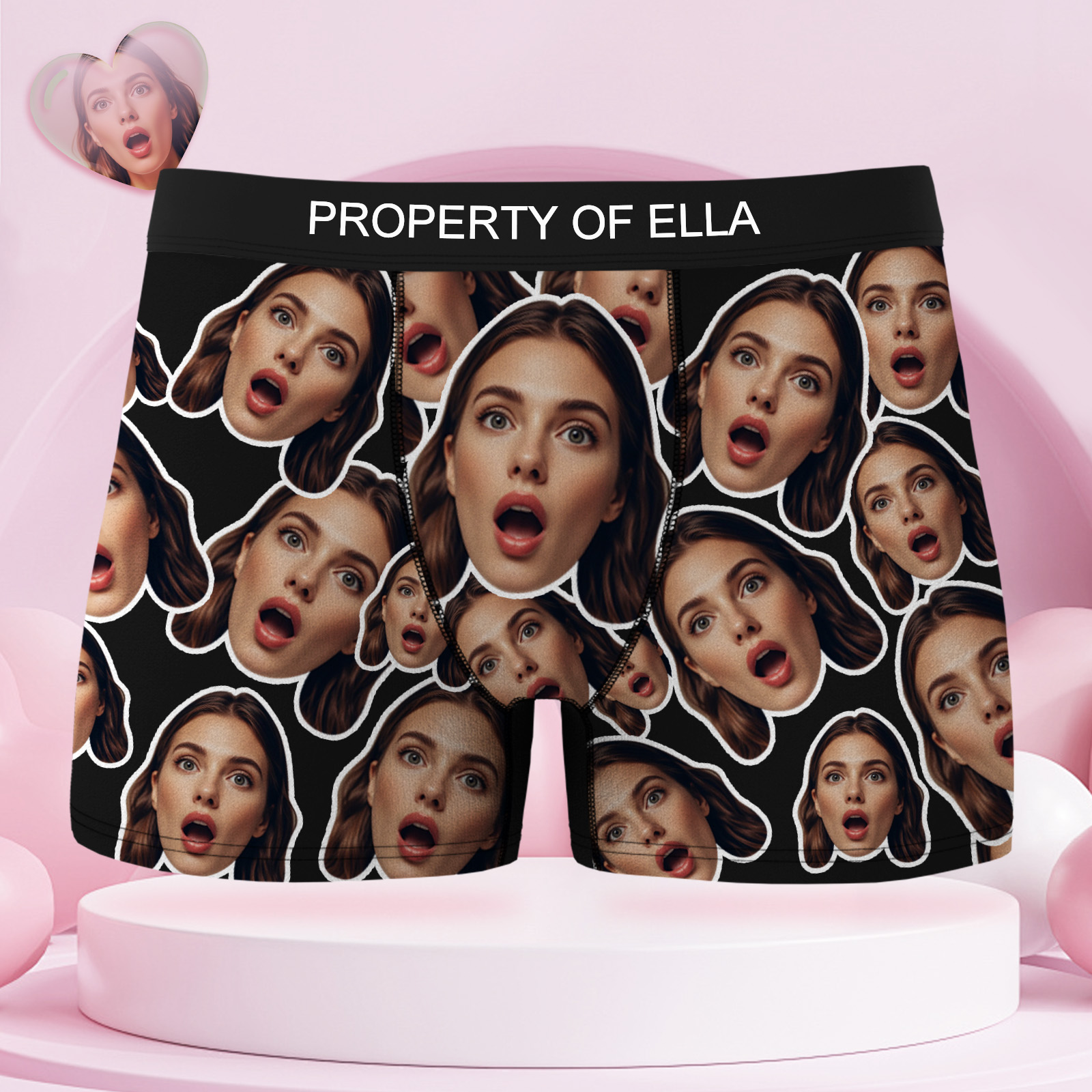 Custom Mash Face Boxer Shorts Men's Face Underwear Funny Lovers Boxer Gifts Colorful