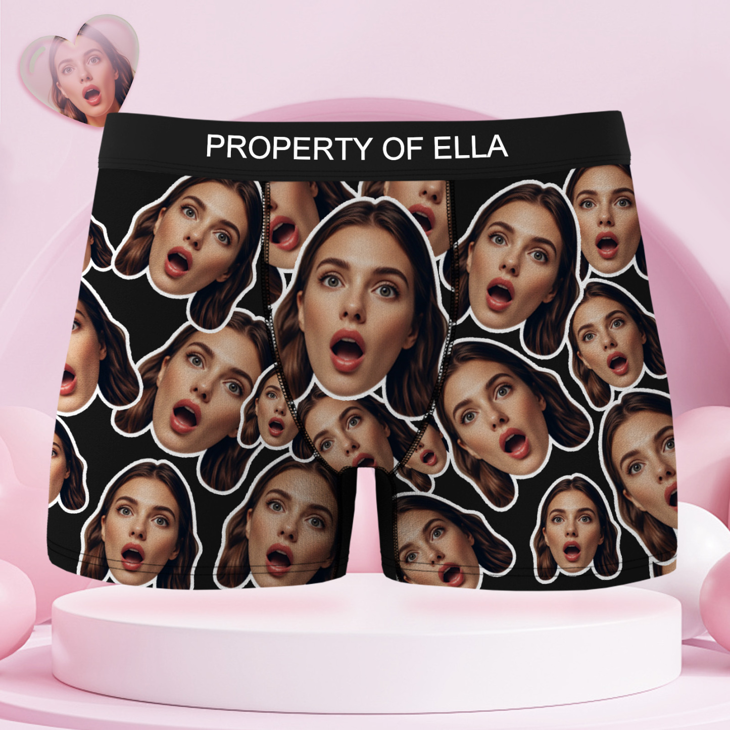 Custom Mash Face Boxer Shorts Men's Face Underwear Funny Lovers Boxer Gifts Colorful