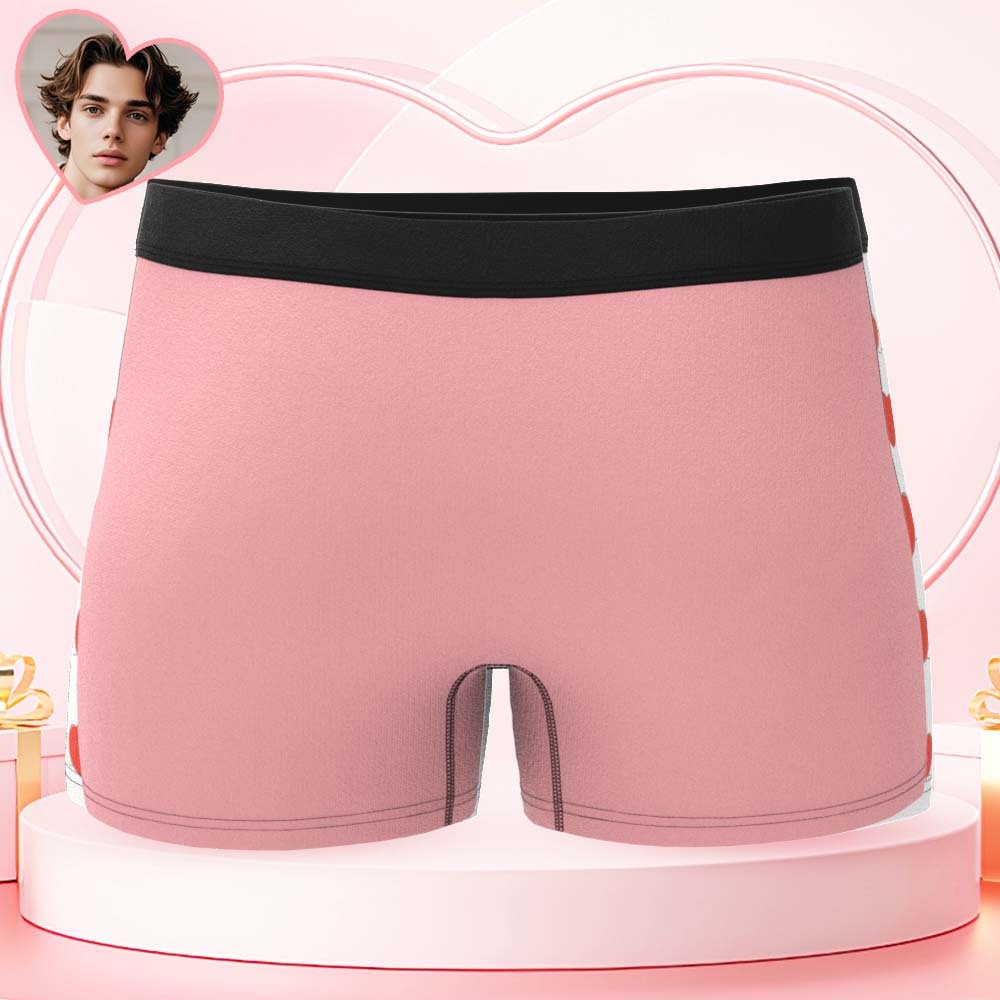 Custom Mens Face Boxer I Love My Wife Boxer Personalized Belt Color Face Boxers Valentines Day Underwear - myfacesockseu