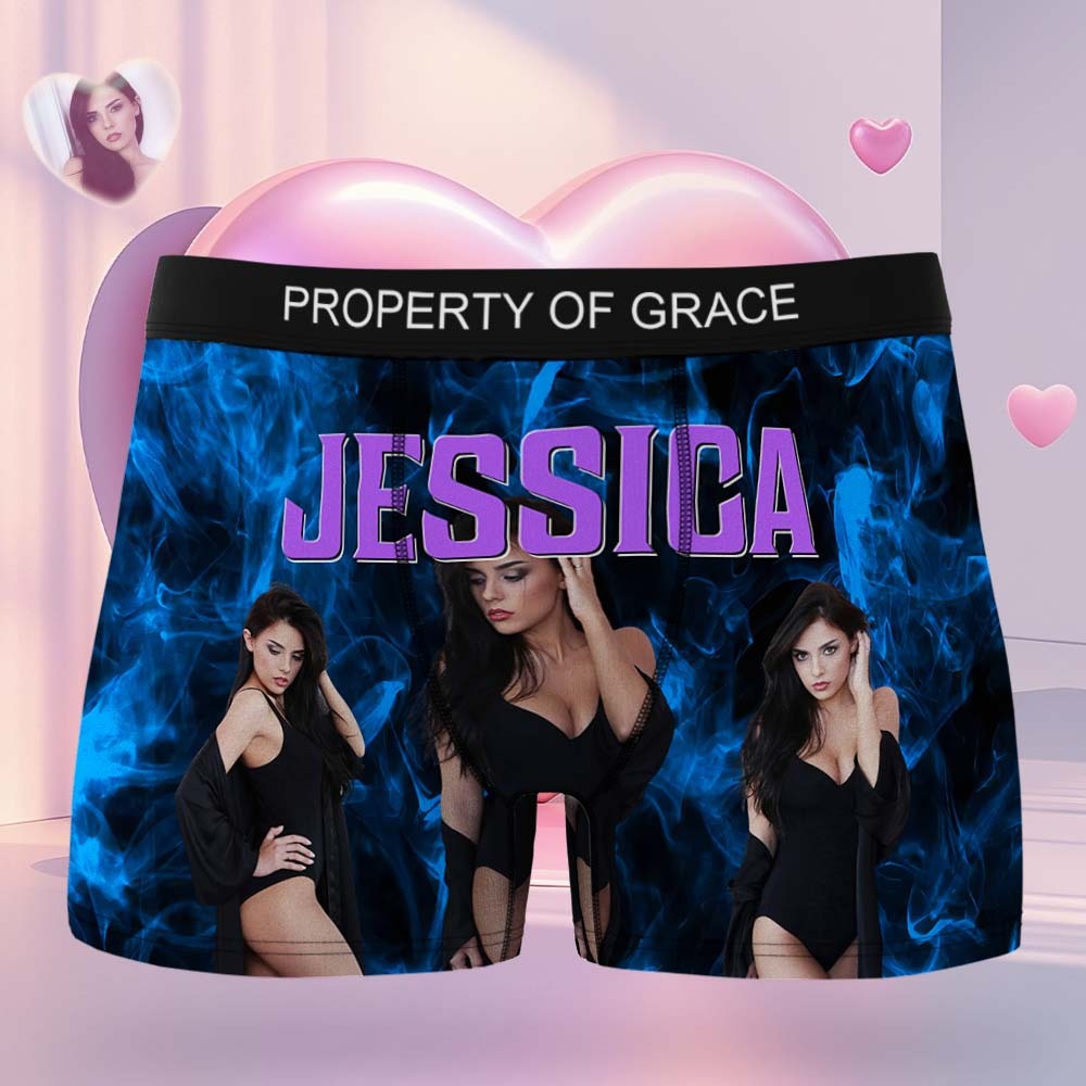 Custom Mens Face Boxer Vintage Face Boxer Personalized Face Boxers Valentines Day Underwear - myfacesockseu