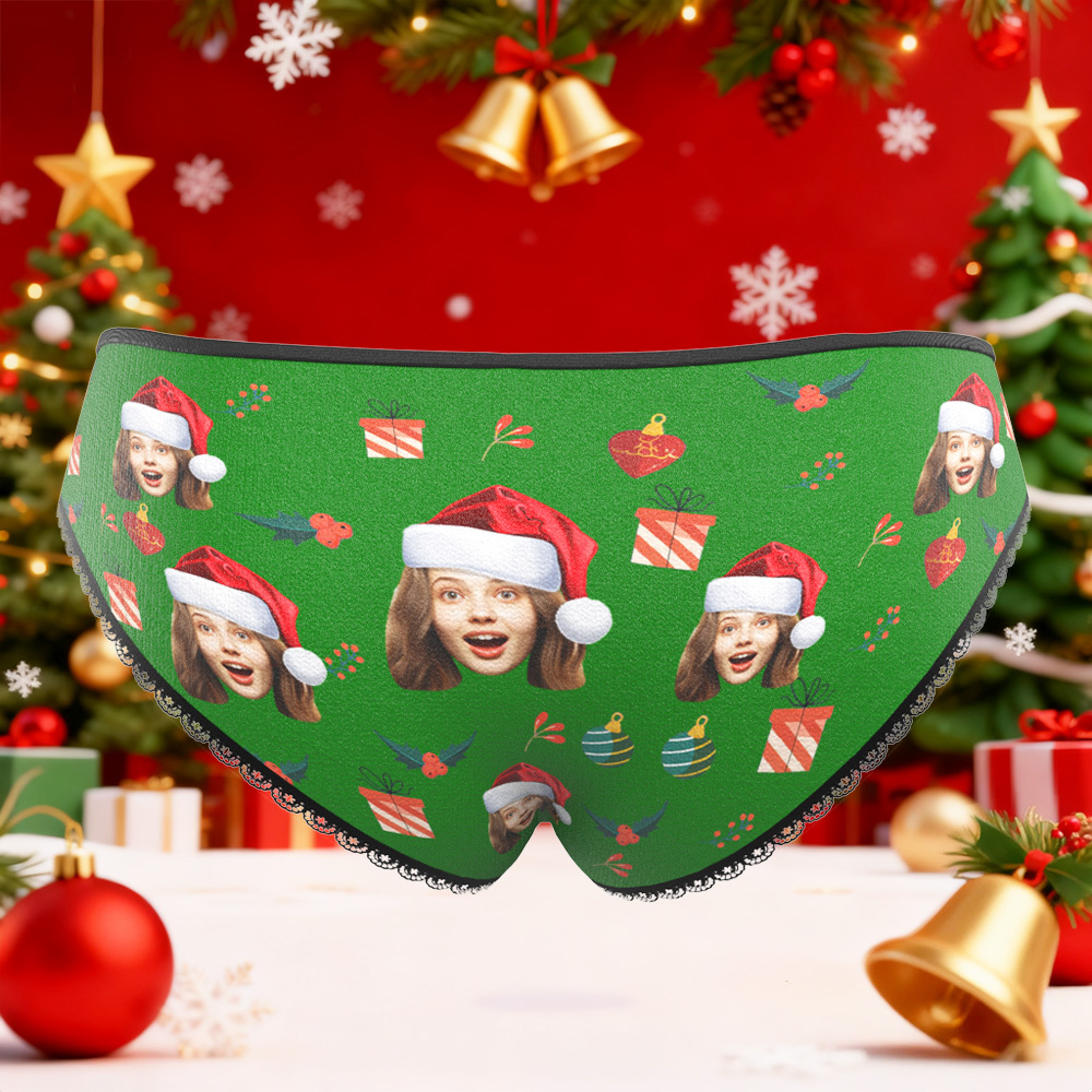 Custom Photo Panties Funny Underwear Briefs Personalized ROSES ARE RED VIOLETS ARE BLUE ALL THIS ASS IS JUST FOR You Christmas Panties Gift For Her - myfacesockseu