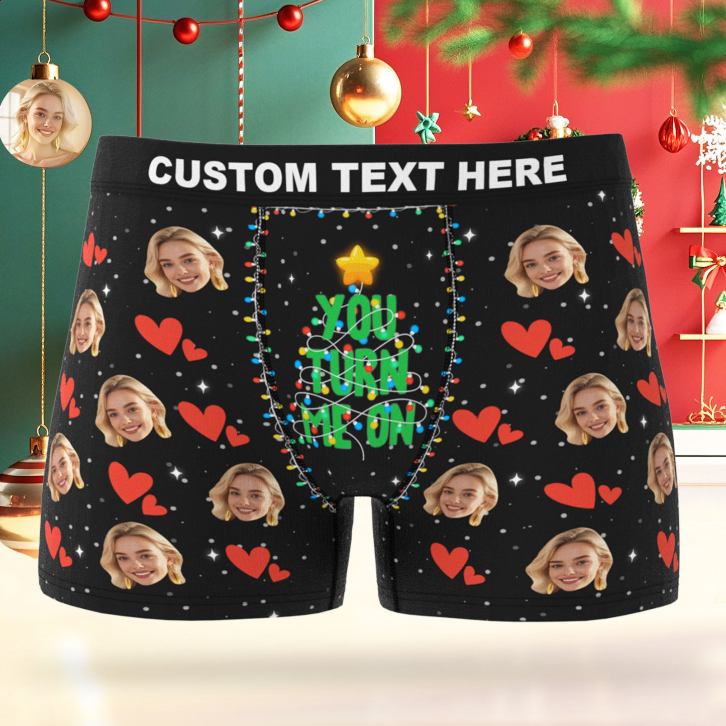 Personalized Face Boxer Men Underwear Christmas Gift Only Can Jingle My Bells Personalized Photo Funny Face Men Boxer Gift - myfacesockseu