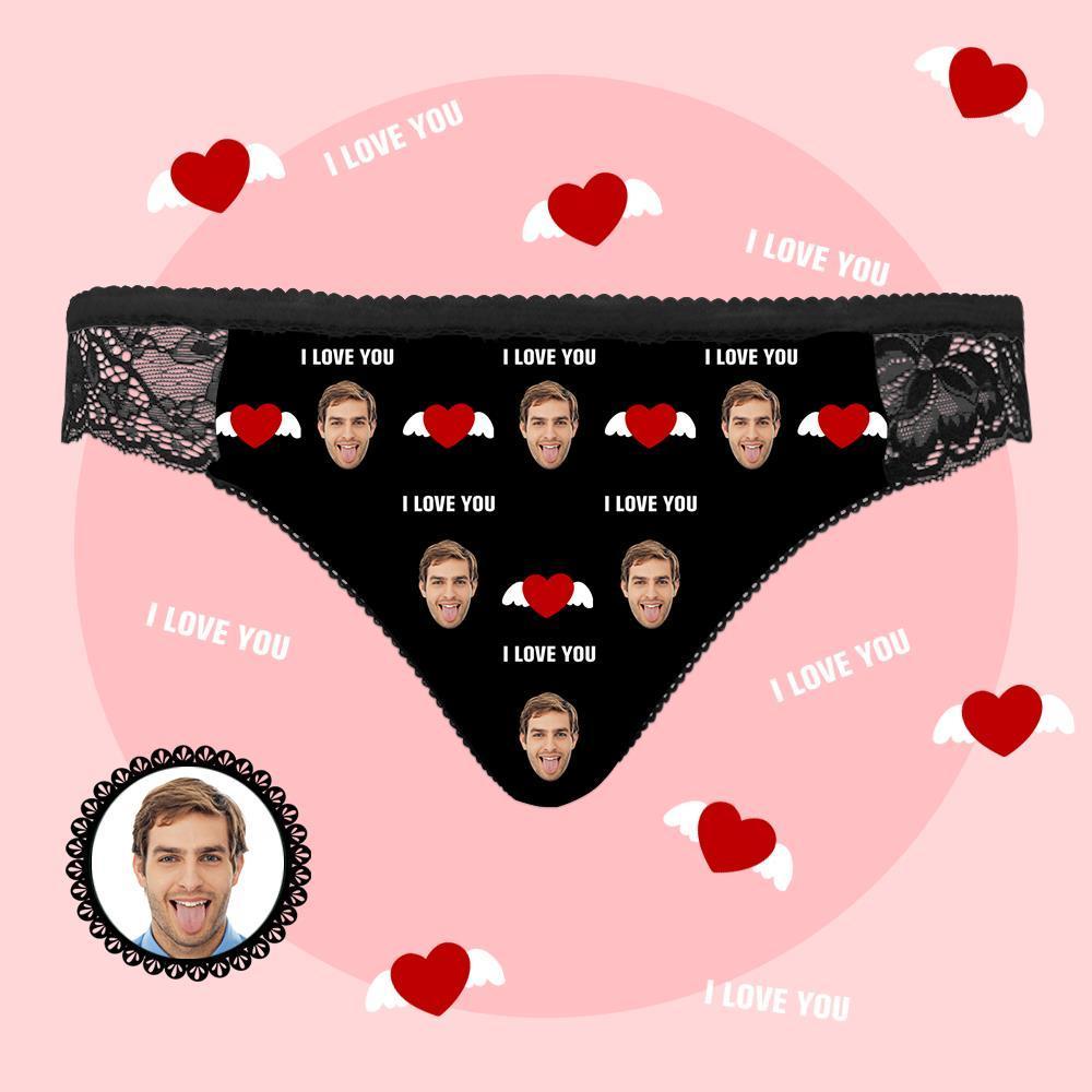 Custom Face Briefs I Love You Women's Panties Birthday Gifts for Grilfriend Personalized LGBT Gifts - MyFaceSocksEU