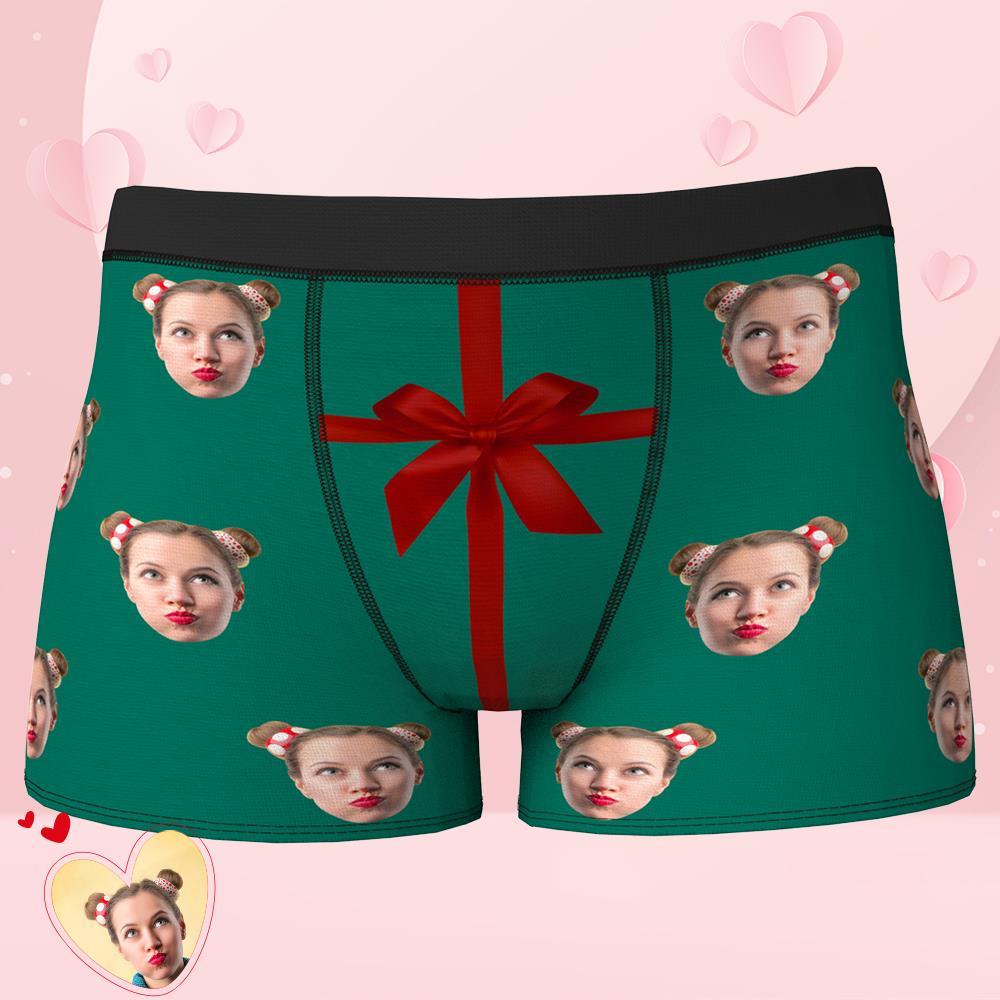 Valentine's Day Gift Custom Face Boxers add Picture Waistband Text Underwear