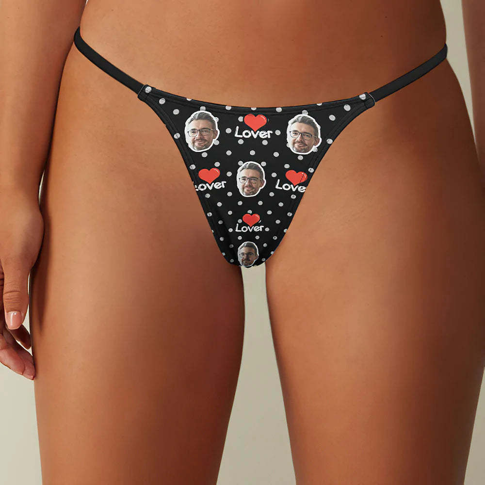 Custom Face Lover Women's Tanga Thong - MyFaceSocksEU