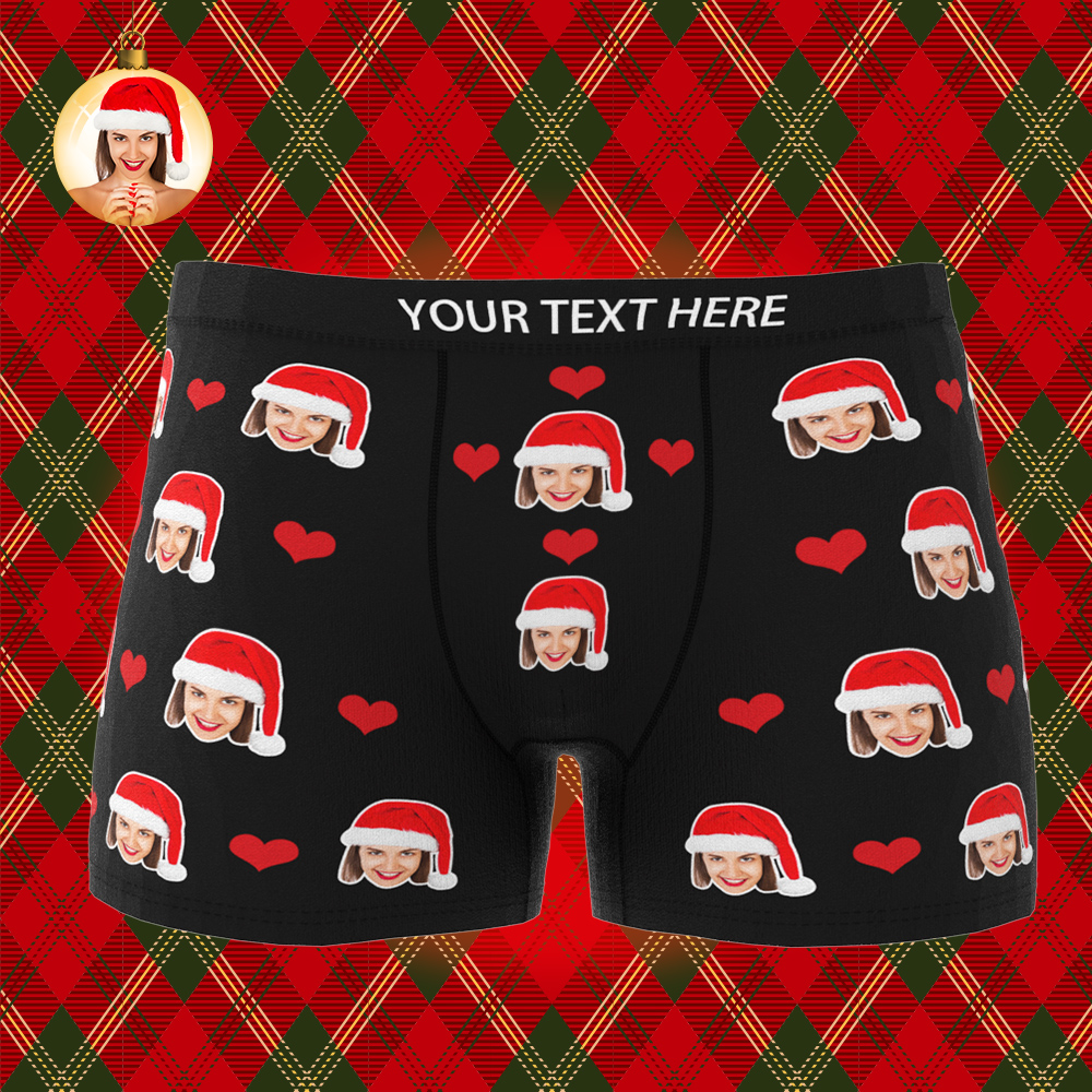 Lover Gifts, Custom Face Boxer Shorts Men's Face Underwear 3D Online Preview Heart