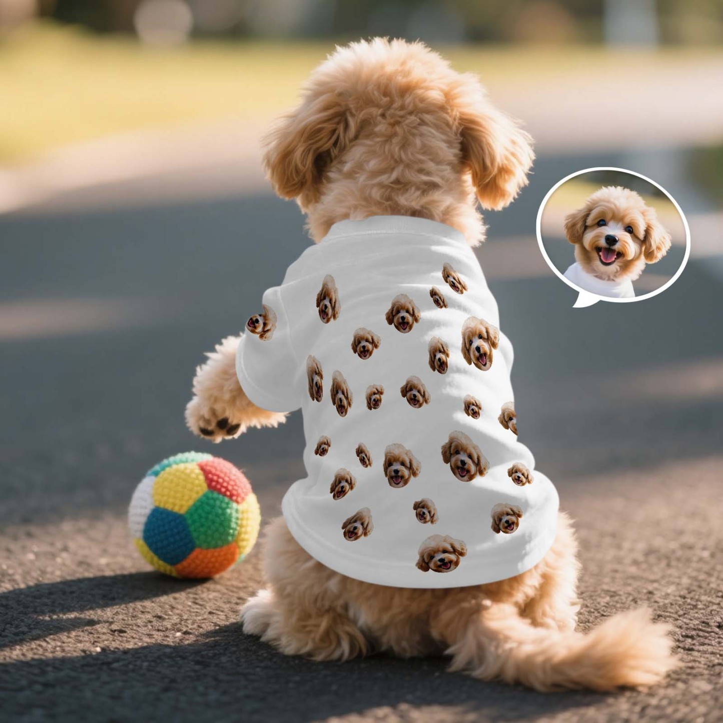 Personalized Cute Photo and Text T-Shirt Dog Shirt Custom Pet Lover Shirt Gift - myfacesockseu