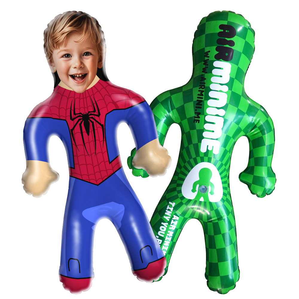 Personalized Superhero Blow Up Dolls Inflatable Minime Balloon Gifts for Him/Kids - myfacesockseu