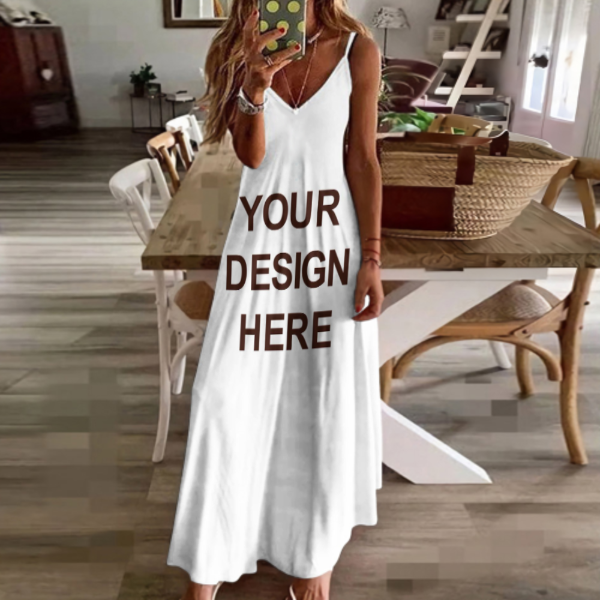 Custom Your Design Sling Hawaiian Style Long Dress Colorful Gift - myfacesockseu