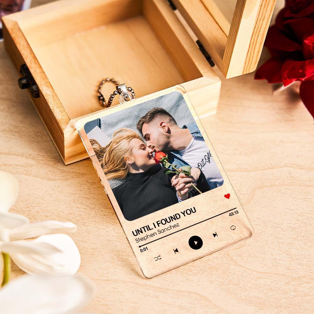 Personalized Photo Rear View Mirror Accessory Favorite Song Title - myfacesockseu
