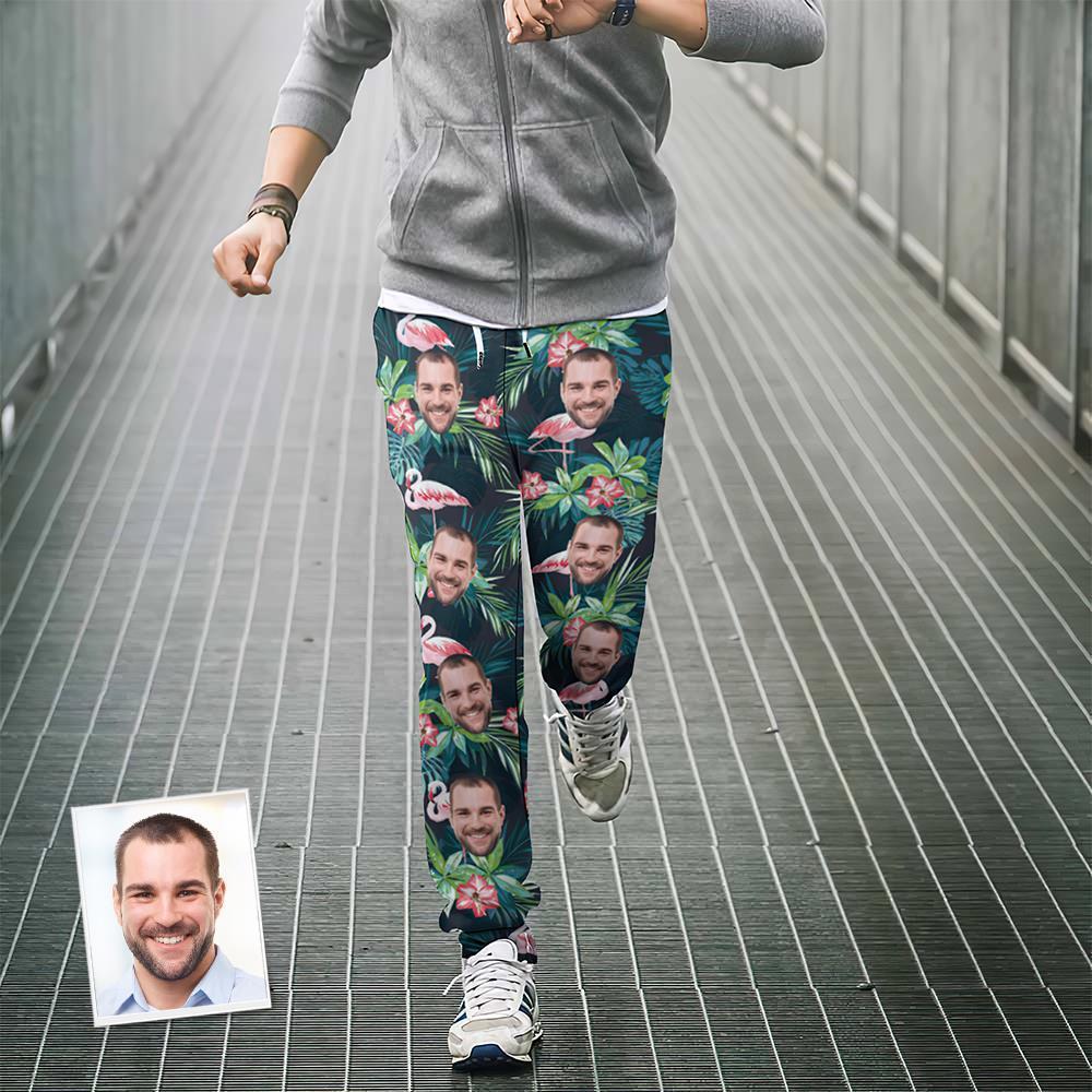 Custom Face Sweatpants Personalized Hawaii Design Unisex Joggers - Gift for Lover - MyFaceSocksEU