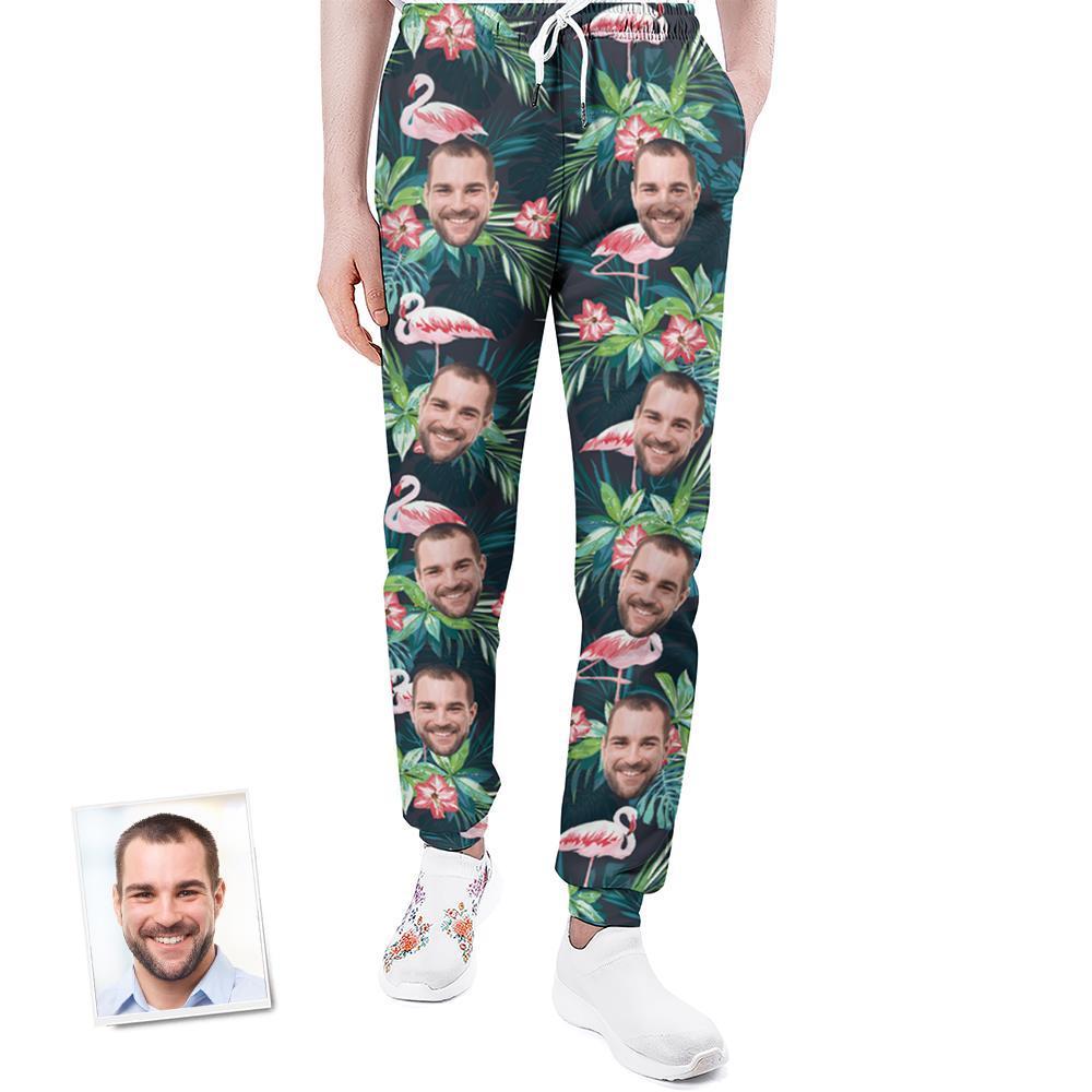 Custom Face Sweatpants Personalized Hawaii Design Unisex Joggers - Gift for Lover - MyFaceSocksEU