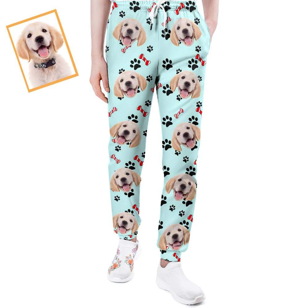 Custom Dog Face Sweatpants Unisex Joggers Gift For Pet Lovers - MyFaceSocksEU