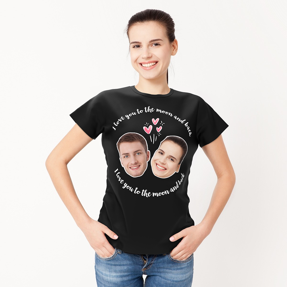 Custom Face Love Woman T-shirt - facesockseur
