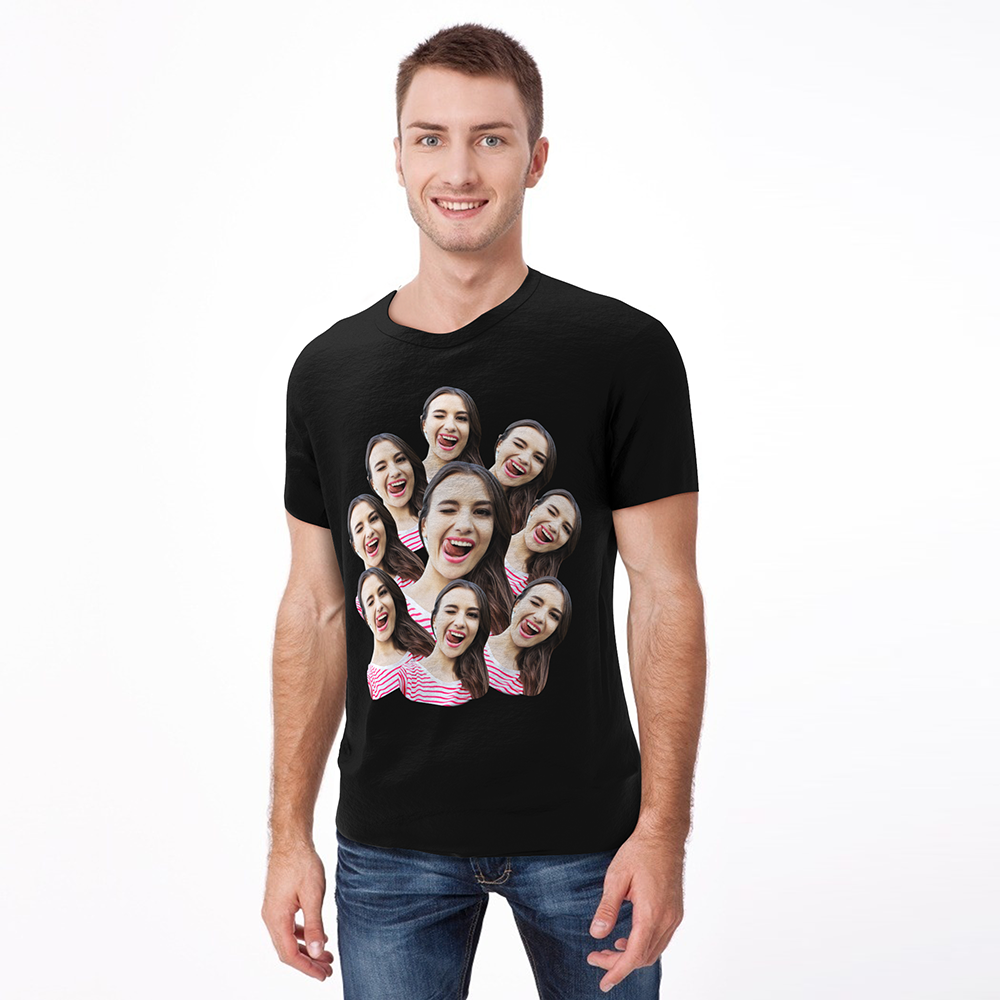 Custom Faces Funny Man T-shirt - facesockseur