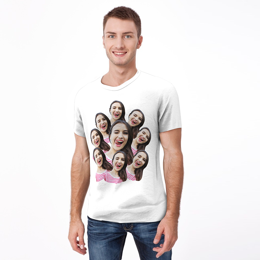 Custom Faces Funny Man T-shirt - facesockseur