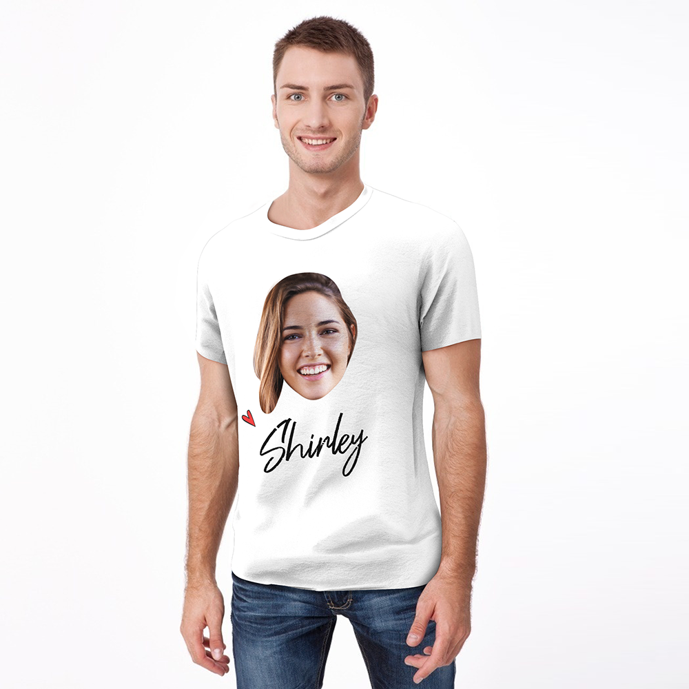 Custom Photo Man T-shirt - facesockseur