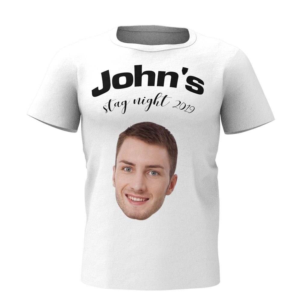 Custom Photo Man Name T-shirt - facesockseur