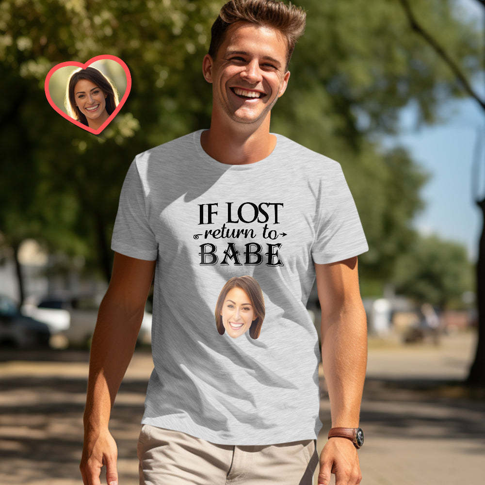 Custom Couple Matching T-shirts Love Babe Personalized Matching Couple Shirts Valentine's Day Gift - MyFaceSocksEU