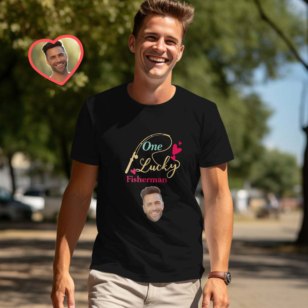 Custom Couple Matching T-shirts Best Catch Personalized Matching Couple Shirts Valentine's Day Gift - MyFaceSocksEU