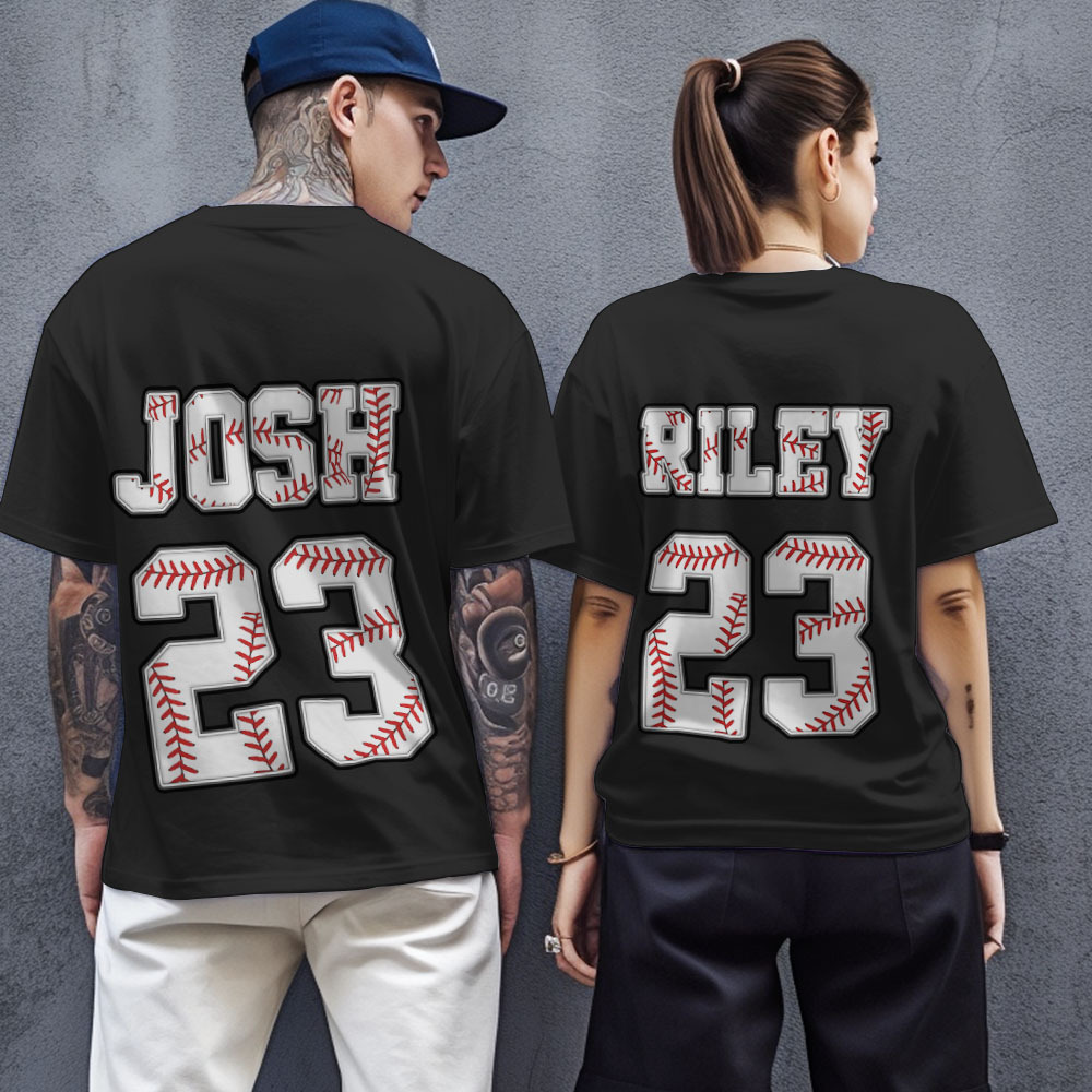 Custom Name And Number For Baseball Lovers Shirt - myfacesockseu
