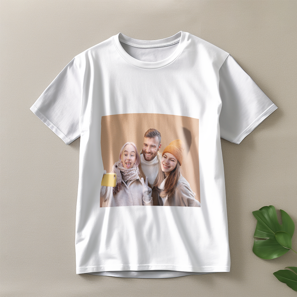 Custom Photo Vintage Tee Personalized Name T-shirt for Men Unique 90s Vintage Shirt Old School Tee - myfacesockseu