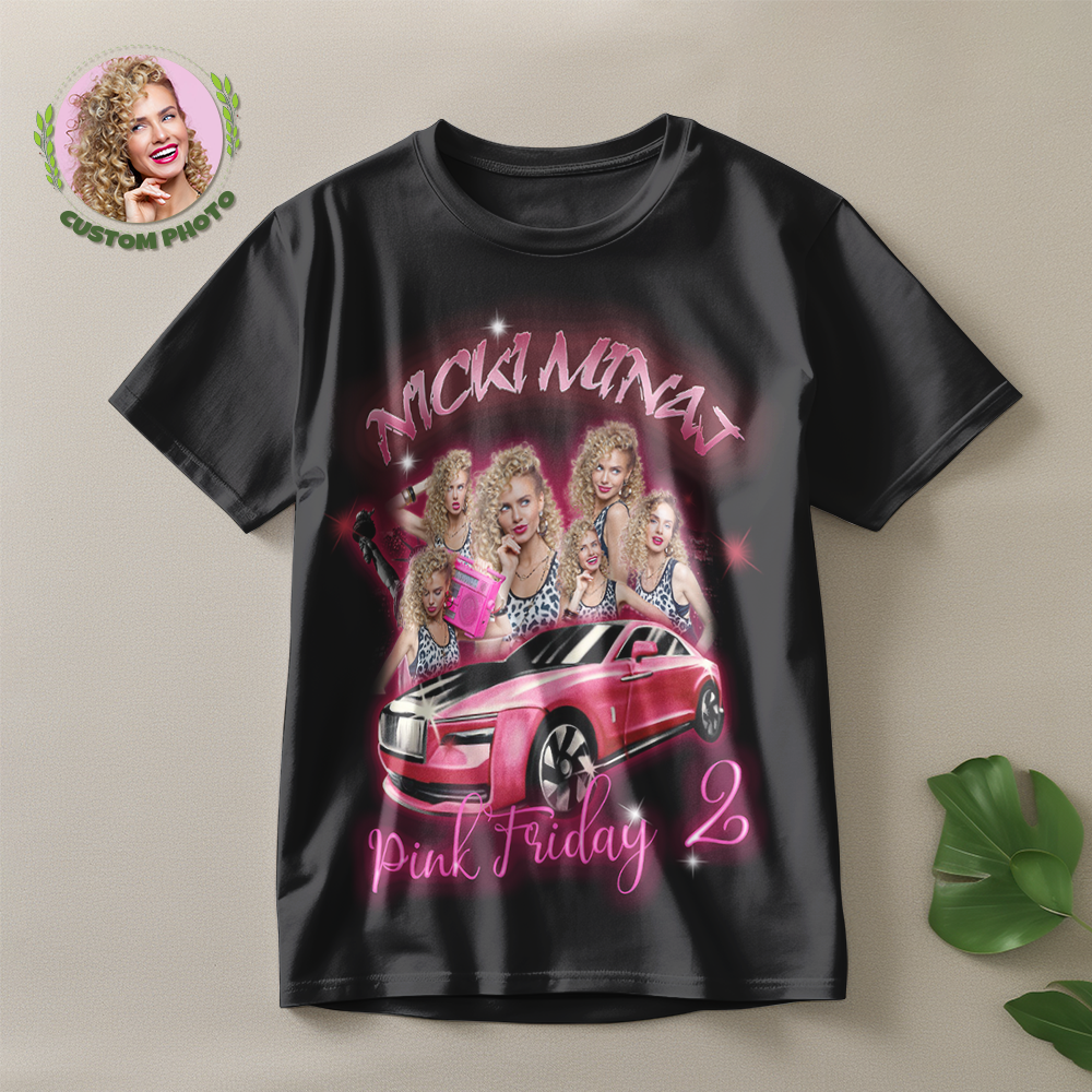 Custom Photo Vintage Tee Personalized Name T-shirt for Men Unique 90s Vintage Shirt Old School Tee - myfacesockseu