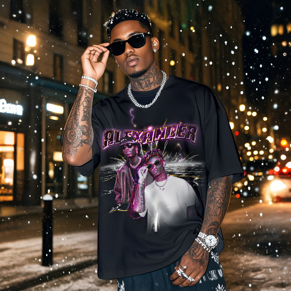 Personalized Photo Vintage Tee Retro Fashion T-shirts Custom Photo Christmas Gifts - myfacesockseu