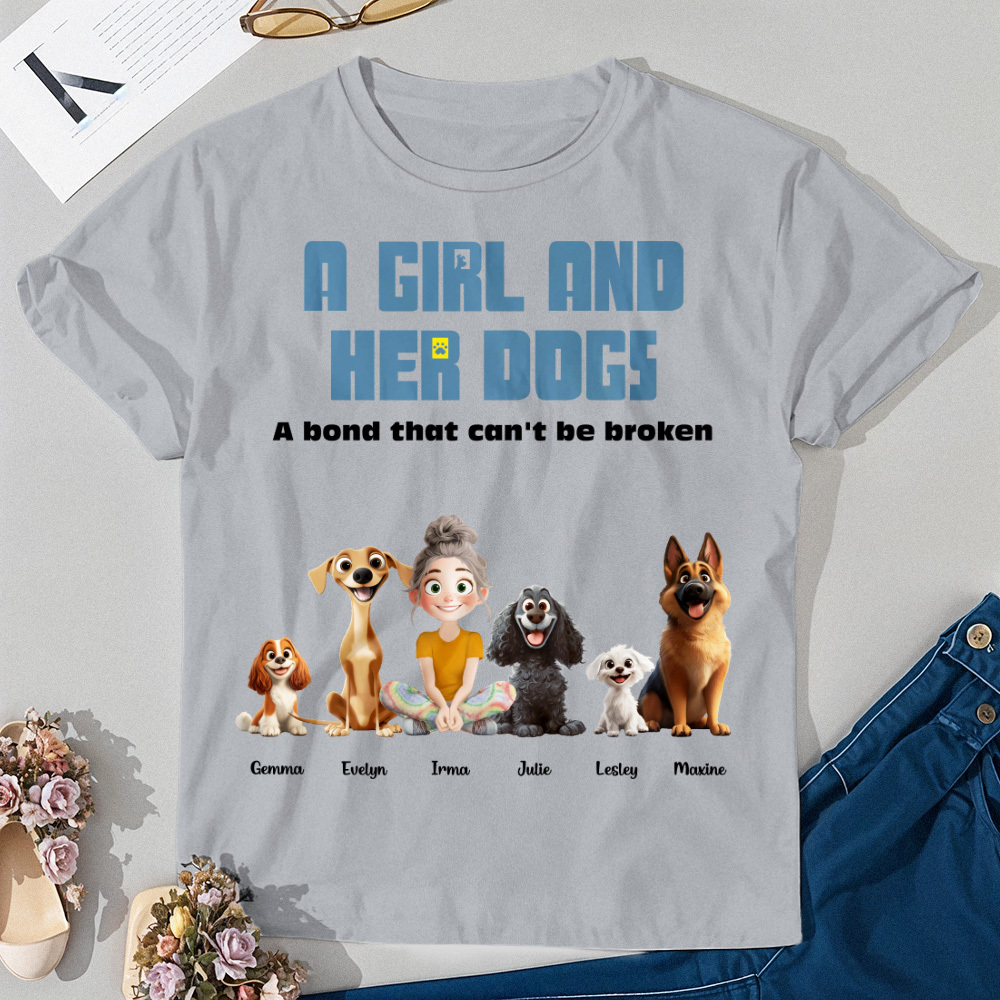 Unbreakable Bond With My Dogs-Personalized Shirt - myfacesockseu