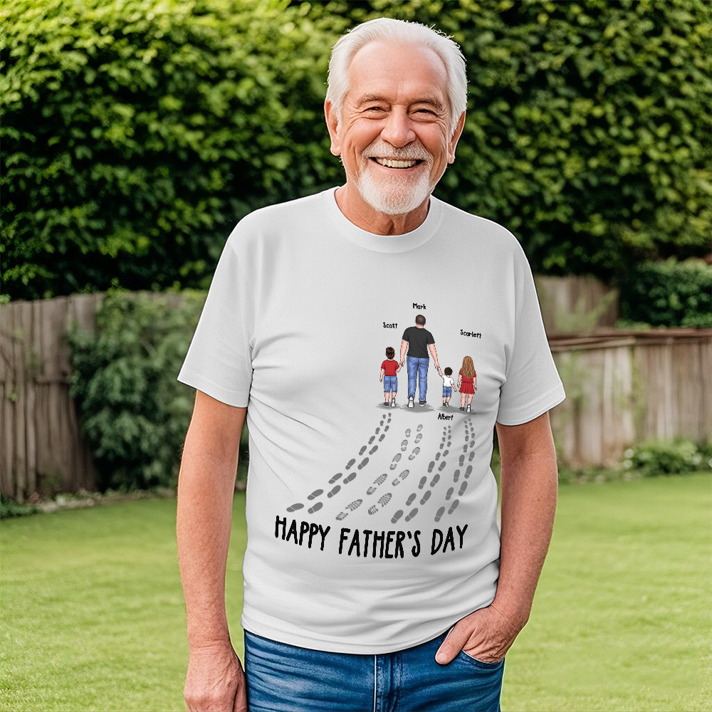 Happy Father's Day Best Dad Ever Family Personalized Custom Unisex T-shirt Hoodie Sweatshirt-Father's Day Birthday Gift For Dad - myfacesockseu