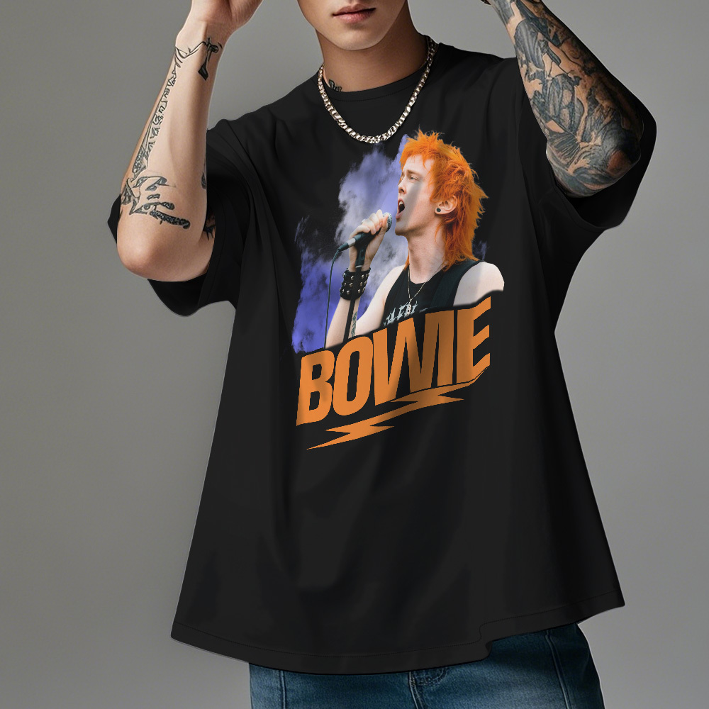 Custom Photo Vintage T-Shirt Bowie Personalized Face Shirt - myfacesockseu