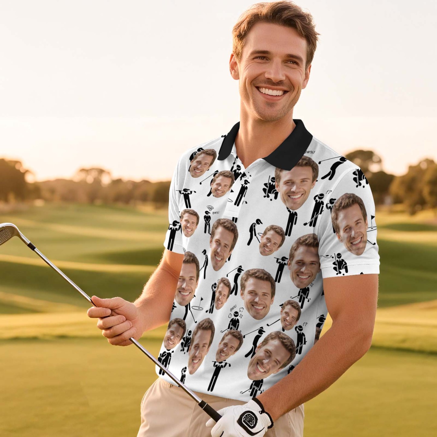 Custom Polo Shirt Personalized Sport Golf Polo Shirt Name And Photo Shirt - myfacesockseu