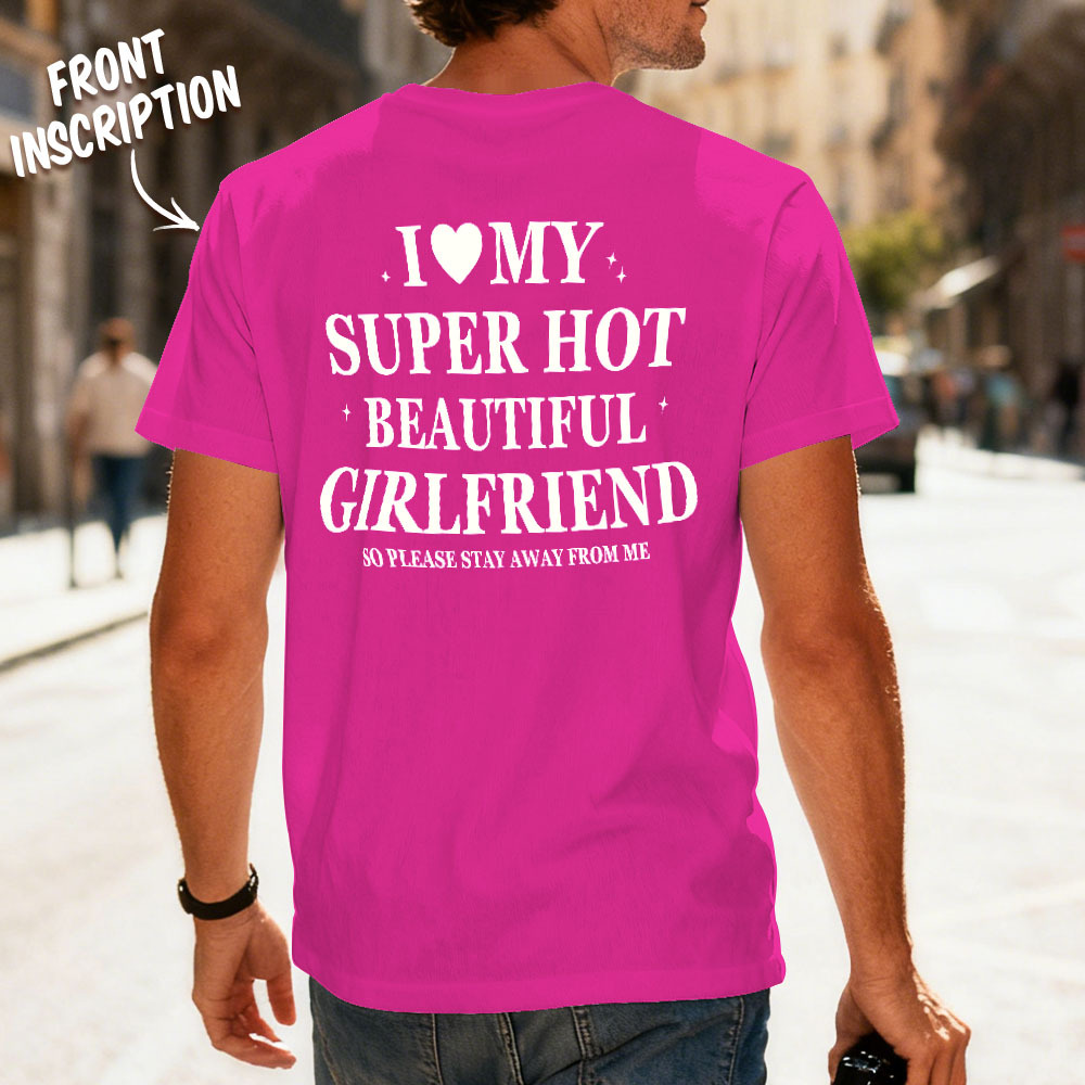 Custom Vintage Bootleg Shirt Cotton Name Personalized Shirt Custom T Shirts 90's Tee I Love My Girlfriend - myfacesockseu