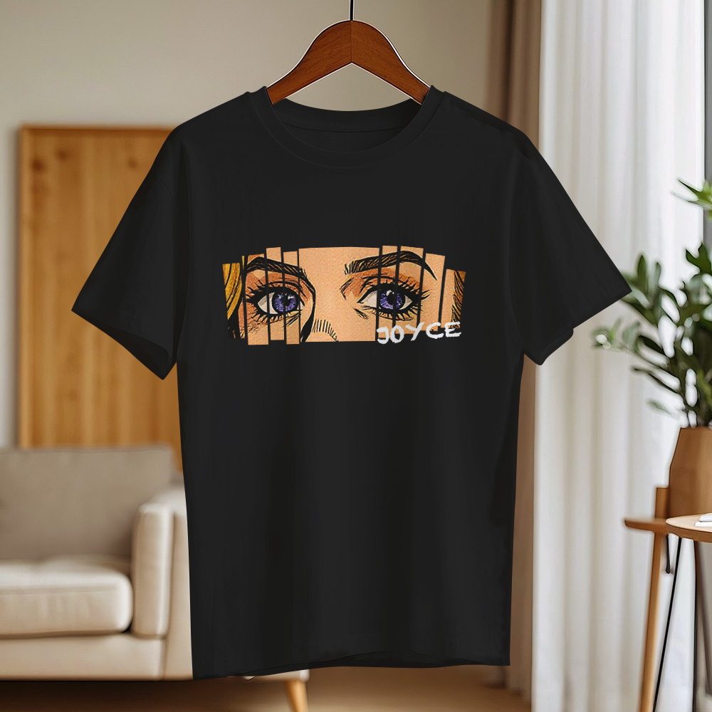 Custom Retro Comic Eyes Shirt, Personalized Name Graphic Tee, Aesthetic Unique Eye Art T-Shirt, Customizable Streetwear for Women Men - myfacesockseu