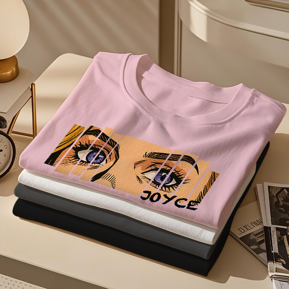 Custom Retro Comic Eyes Shirt, Personalized Name Graphic Tee, Aesthetic Unique Eye Art T-Shirt, Customizable Streetwear for Women Men - myfacesockseu