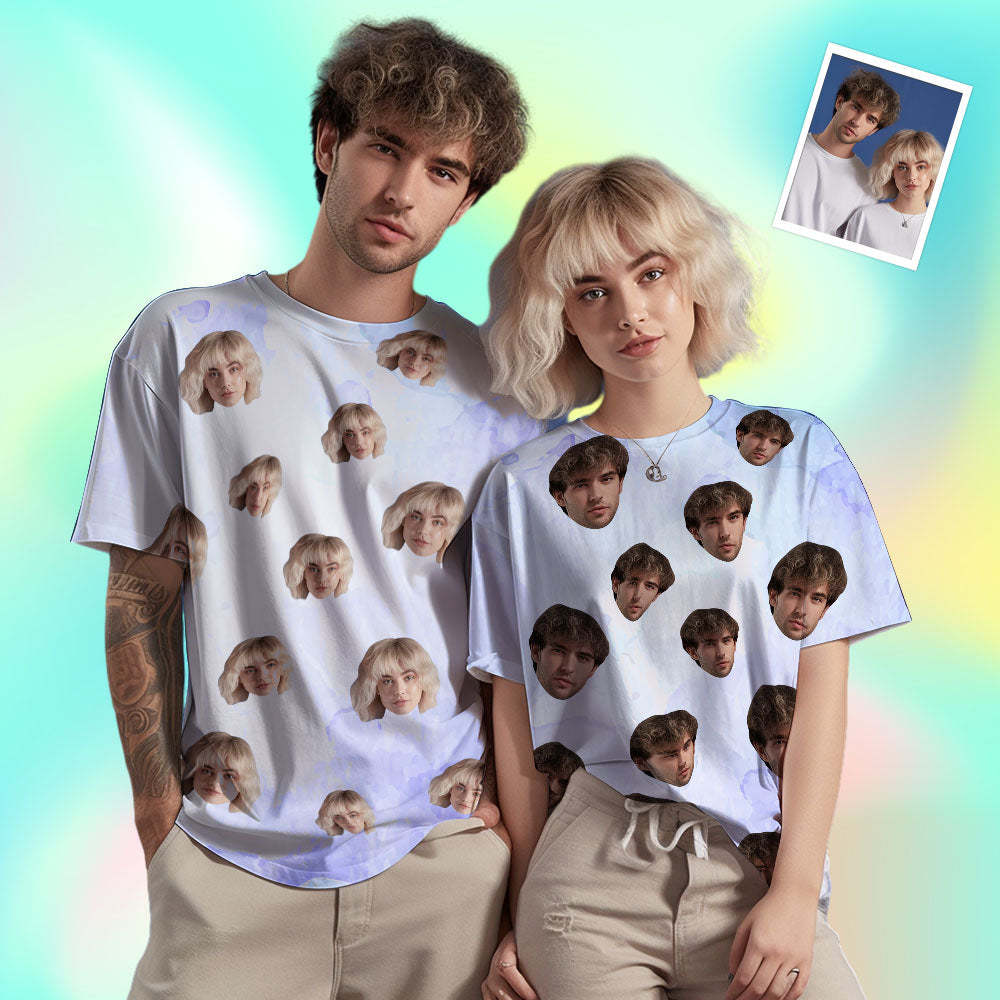 Custom Face Men's T-shirt Personalized Photo Funny Tie Dye T-shirt Gift For Men - MyFaceSocks