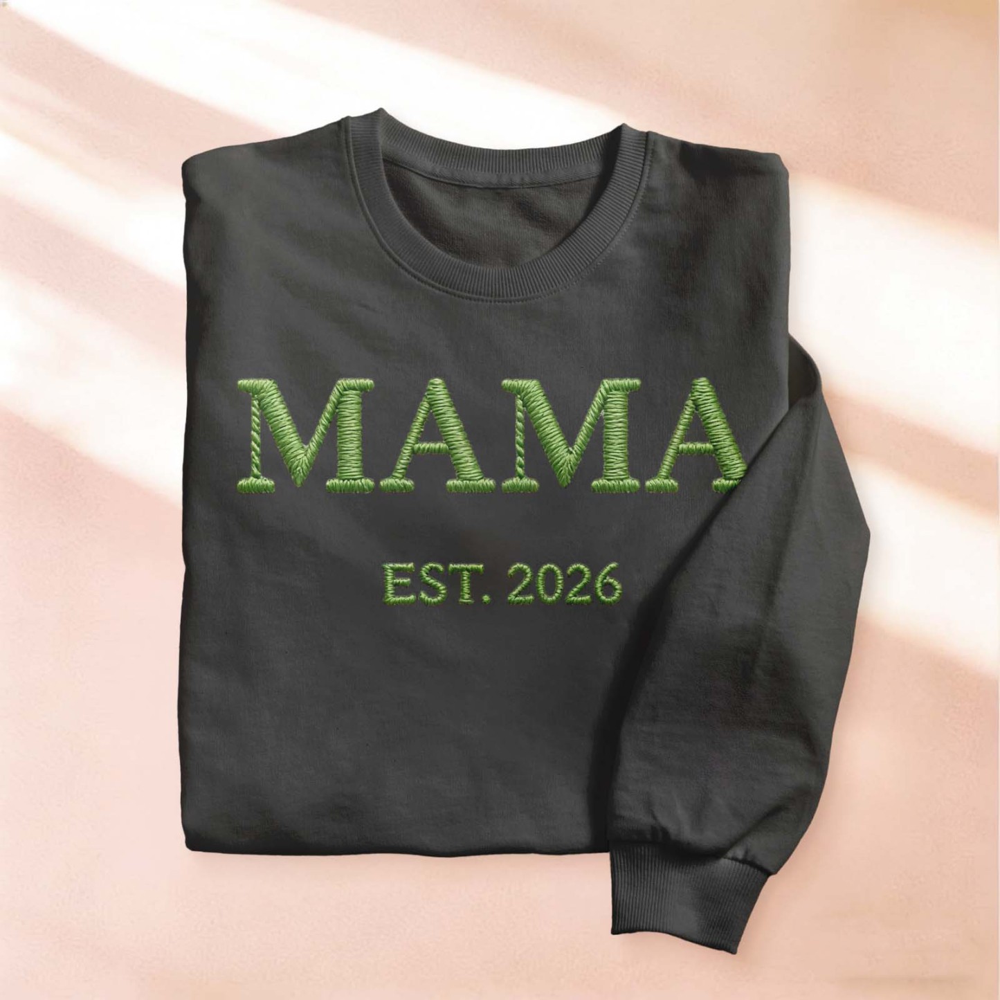 Personalized Mama Embroidered Sweatshirt, Custom Mom Embroidery Hoodie, New Mom Outfit, Pregnancy Reveal Clothing, Happy Mother's Day Gifts - myfacesockseu