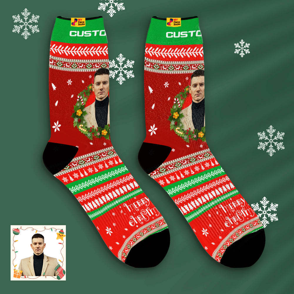 Custom Face Socks Personalized Soft Socks Gifts Christmas Vacation Showtime - MyFaceSocksEU