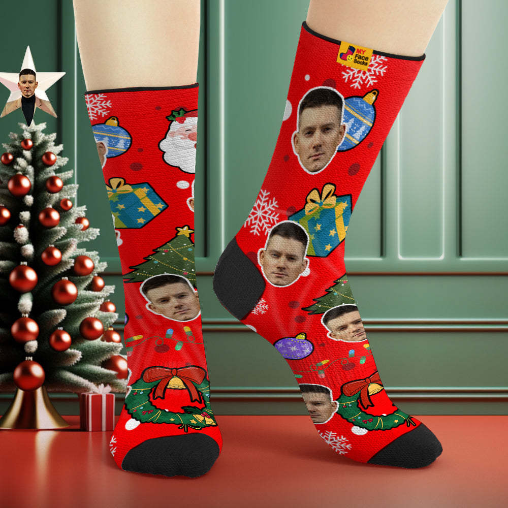 Custom Face Socks Breathable Face Socks Personalized Soft Socks Gifts Christmas - MyFaceSocksEU