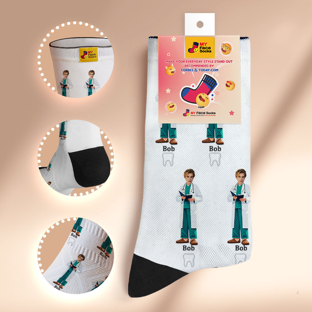 Custom Face Socks #BFF Add Multiple Photos Gift for Besties Personalized Face Socks - myfacesockseu