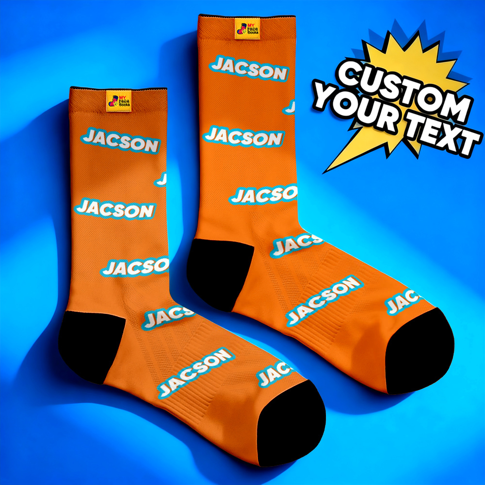 Personalized Lettering Socks Green Socks Custom Engraved Socks Dopamine Socks Bright Multi Color Style Gift - myfacesockseu