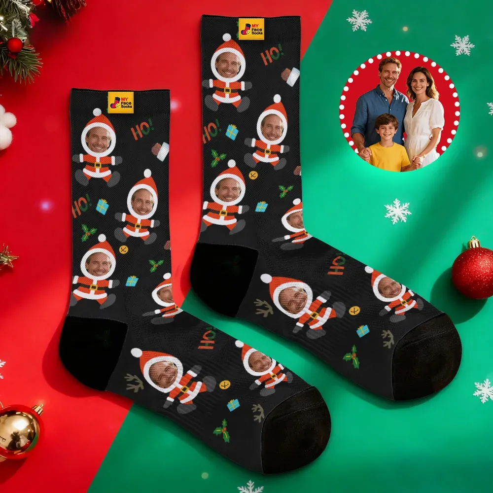 Personalized Pet Dog Theme Socks Christmas Socks Custom I Love You Socks Pet Lover Santa Socks Gift - myfacesockseu