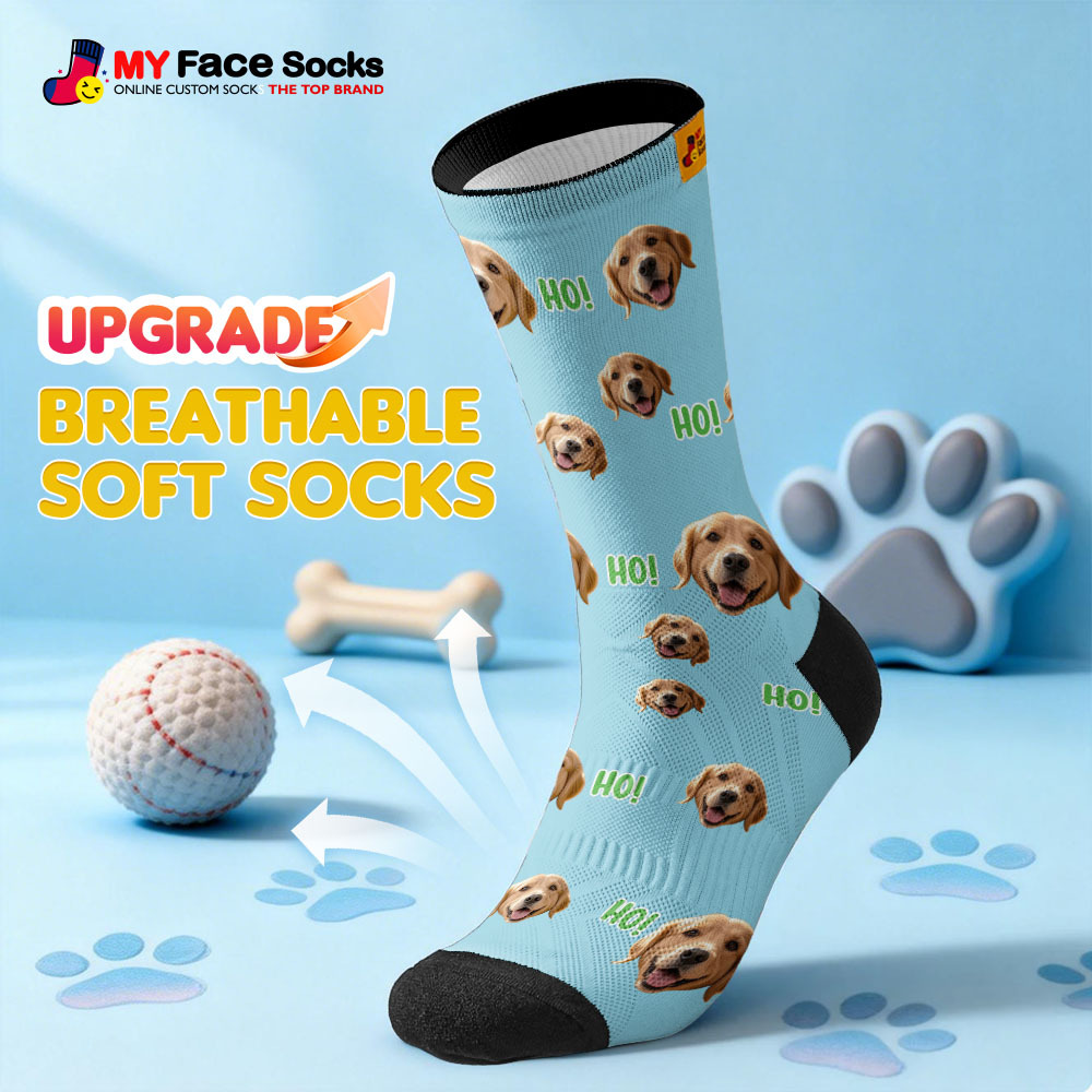 Custom Cute Pet Theme Face Socks Personalized Pet Lover Gift Socks with Photo - myfacesockseu