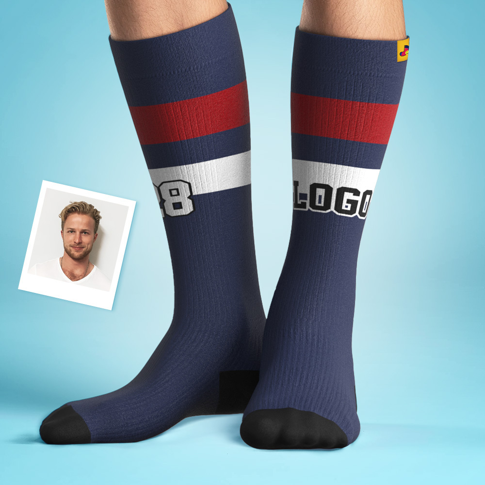 Custom Face Compression Socks Personalized Knee-High Socks Sport Theme Knee-High Socks Gift For Sportsman - myfacesockseu